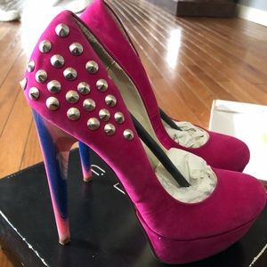 C Label Women's Kary-3 Pump Fuchsia